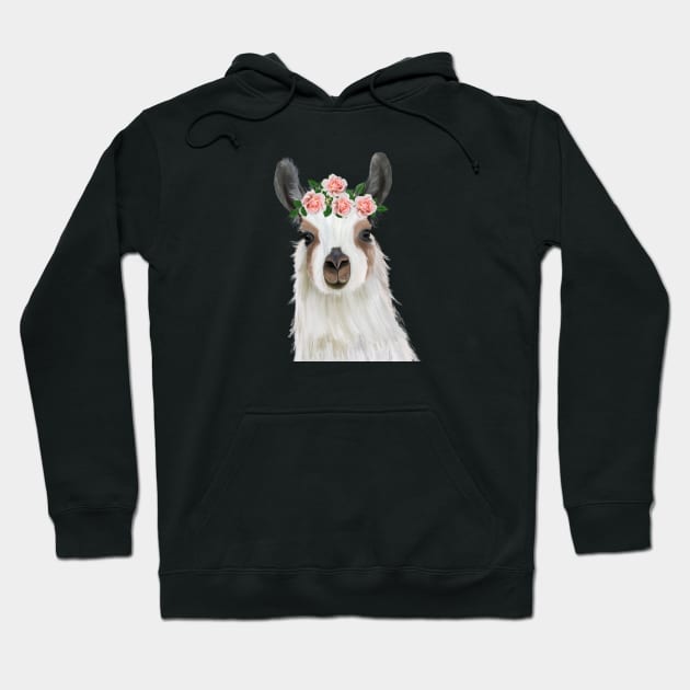 Flower Crown Llama Hoodie by Suneldesigns